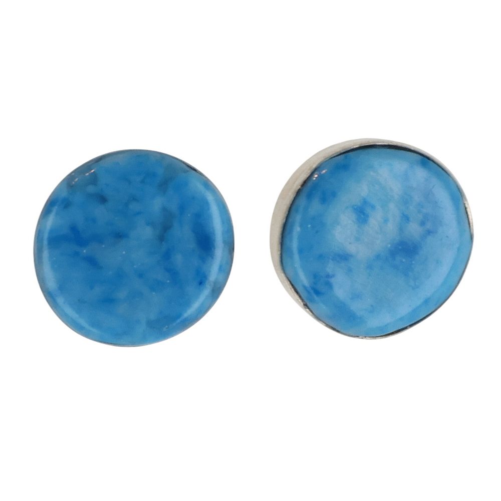 Lot 376: Angie Rosetta Zuni Sterling Denim Lapis Lazuli Earrings