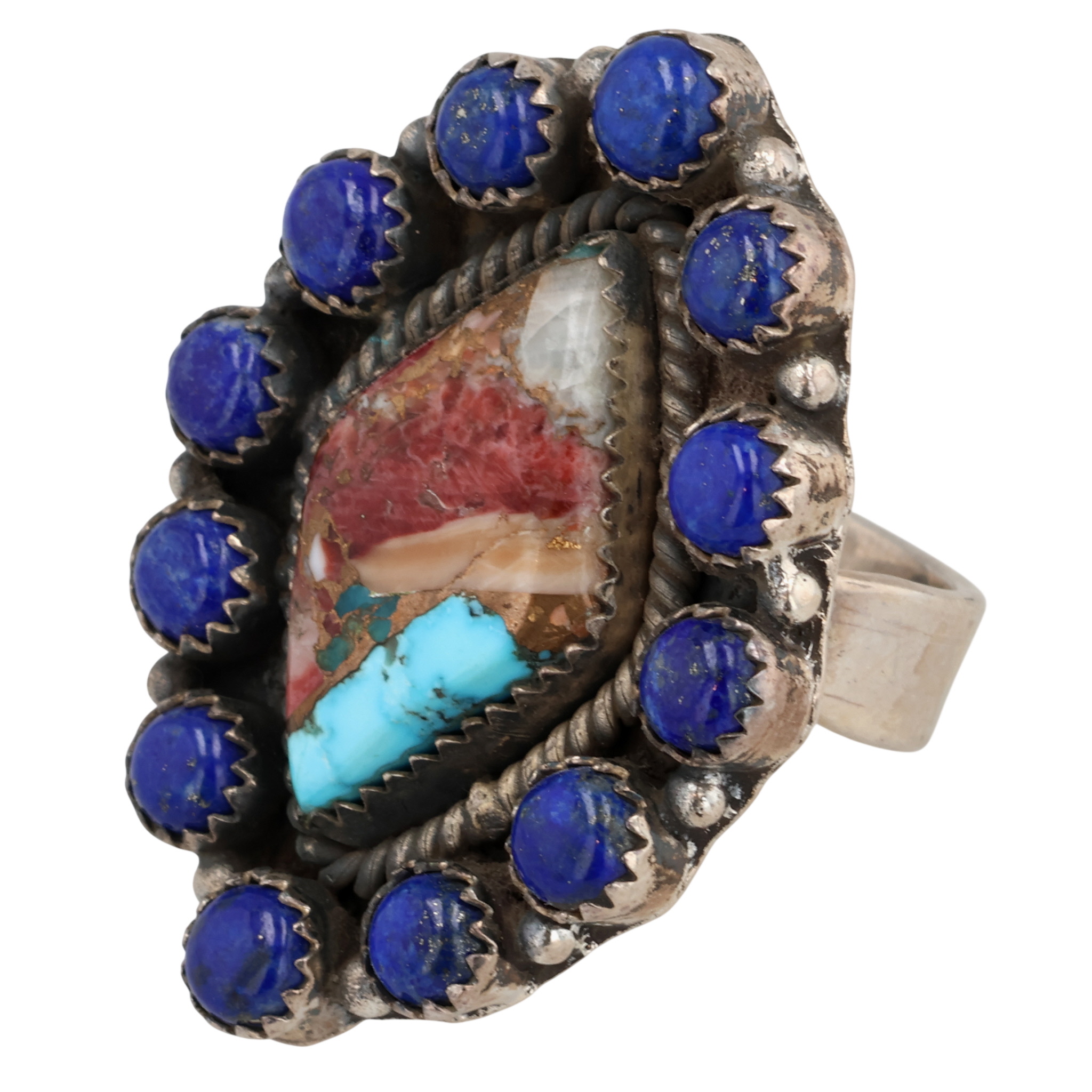 HaDa Collection Sterling Multi-Stone Adjustable Ring