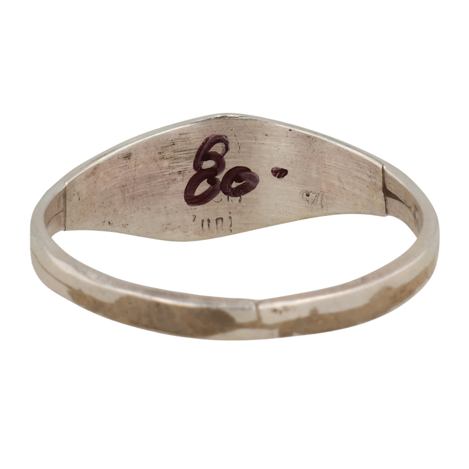Zuni Sterling Multi-Stone Inlay Ring Sz 7.5