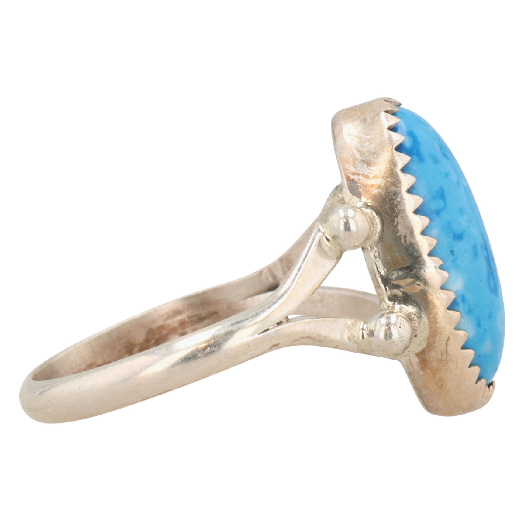 Fred Martinez Navajo Sterling Denim Lapis Lazuli Ring Sz 4.75