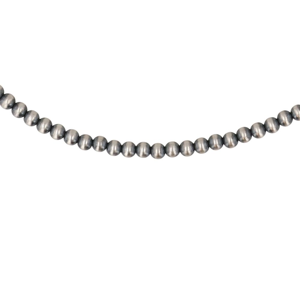 Lot 391: Southwest Sterling Oxidized Bead Necklace