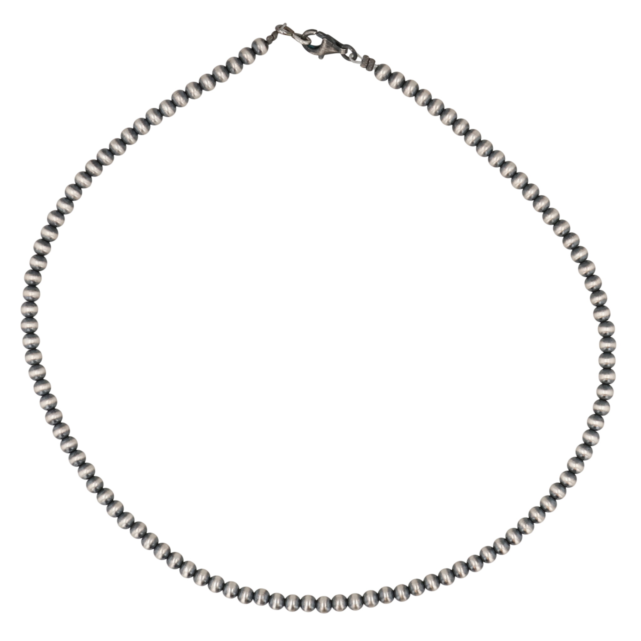 Southwest Sterling Oxidized Bead Necklace