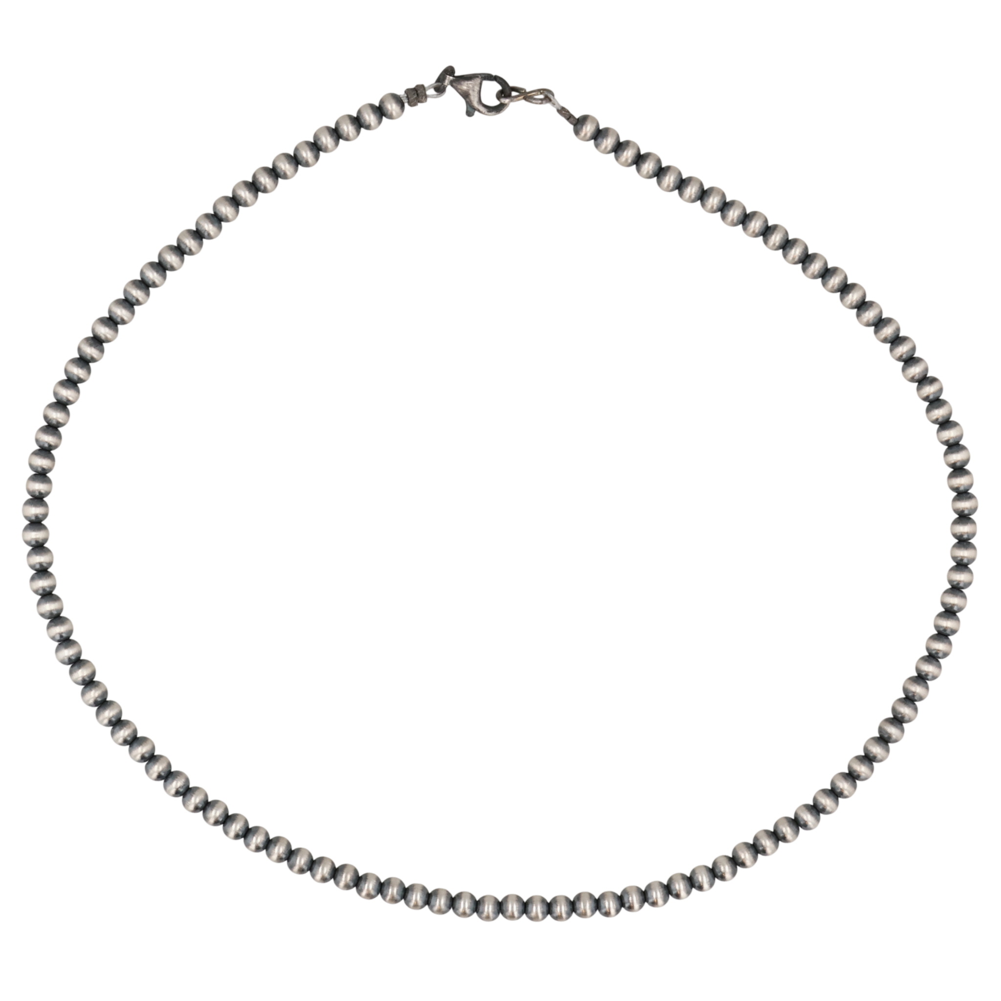 Southwest Sterling Oxidized Bead Necklace