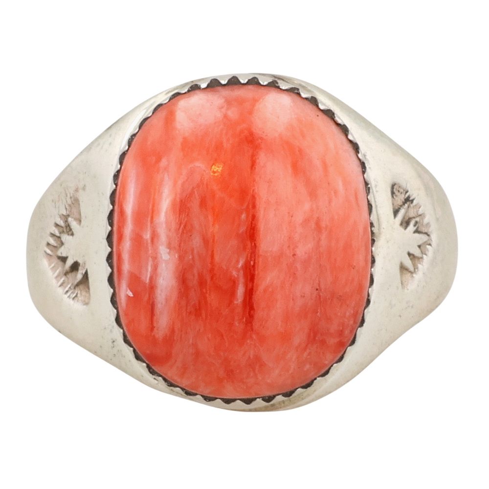 Lot 502: Annie Lincoln Navajo Sterling Spiny Oyster Ring Sz 9.25