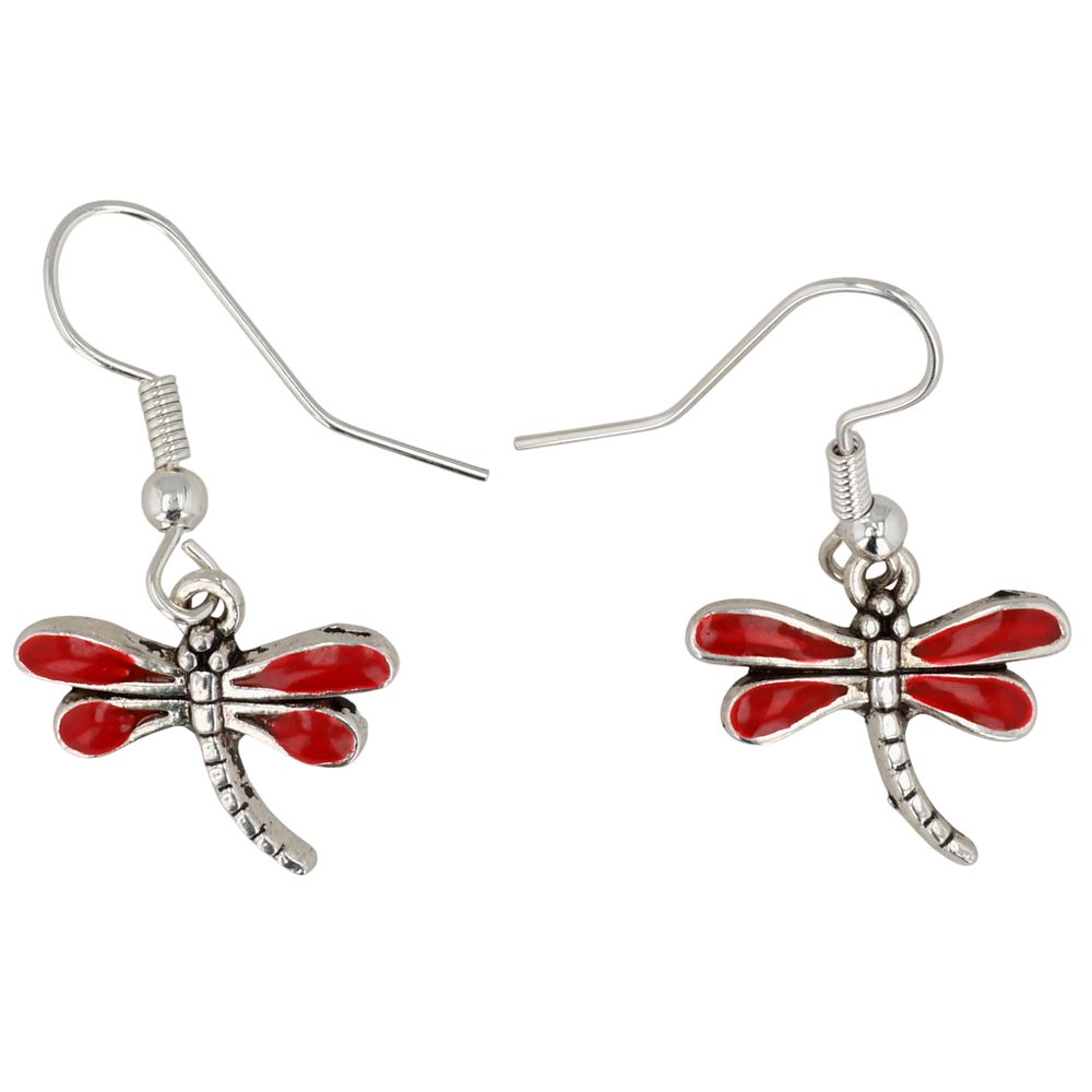 Lot 505: Kent Lonjose Zuni Sterling Dragonfly Earrings