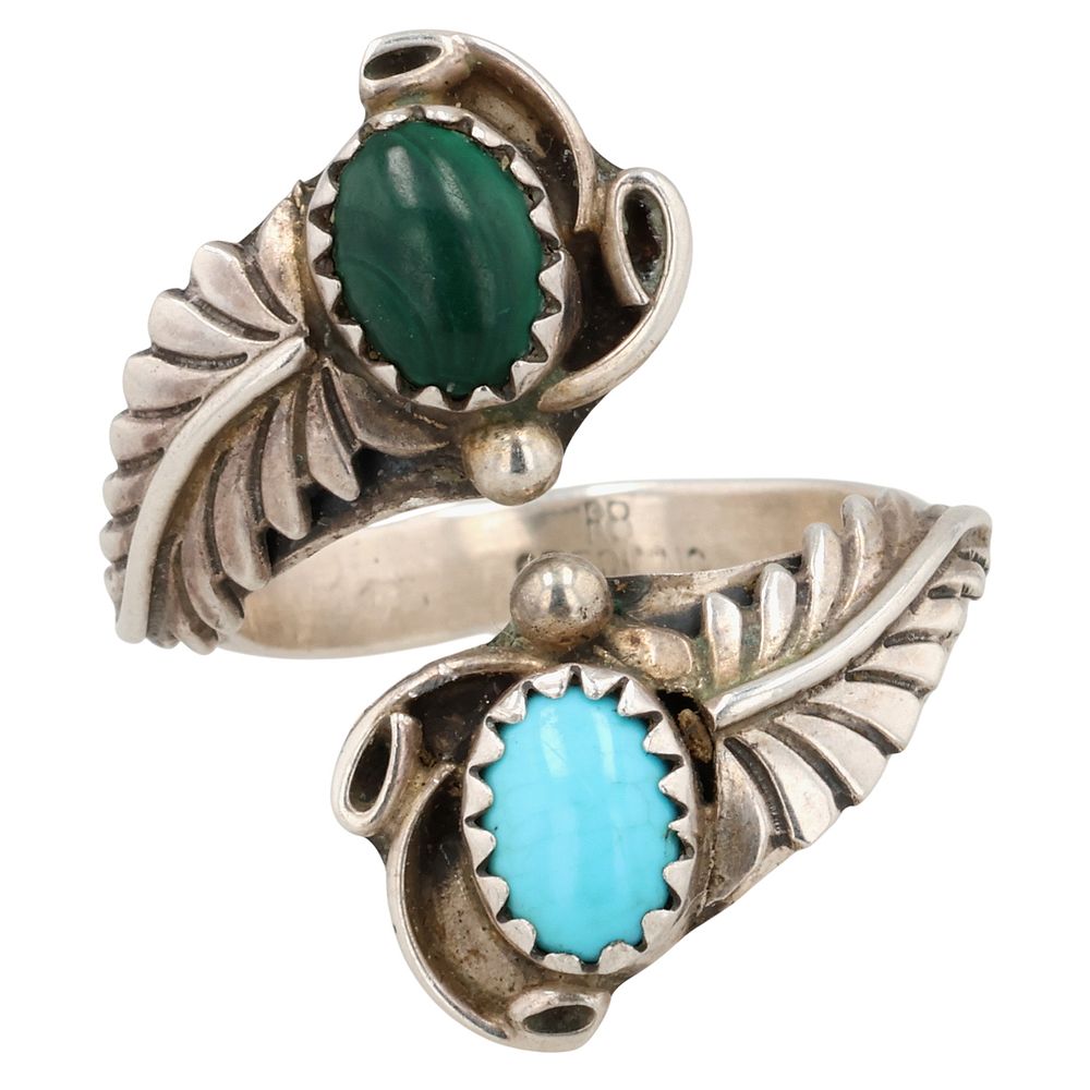 Lot 541: Running Bear Sterling Multi-Stone Adjustable Ring