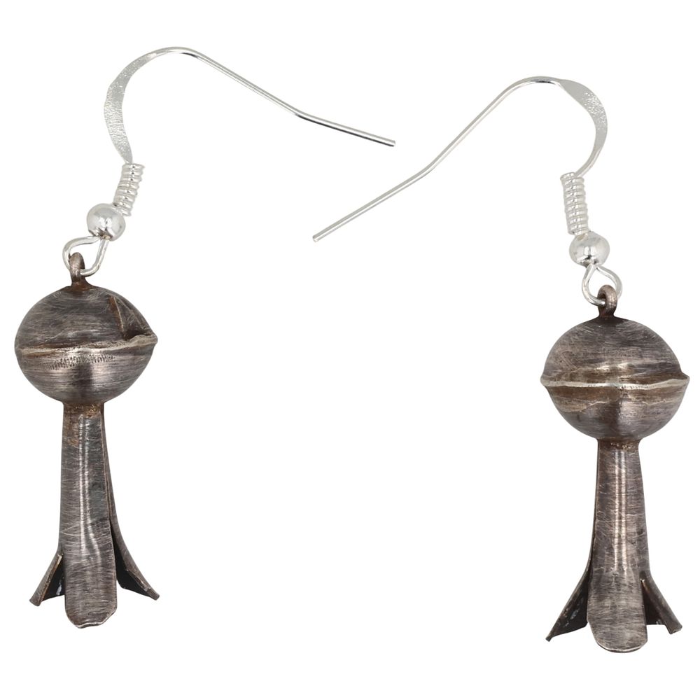 Lot 577: Emily Tsosie Navajo Sterling Squash Blossom Earrings
