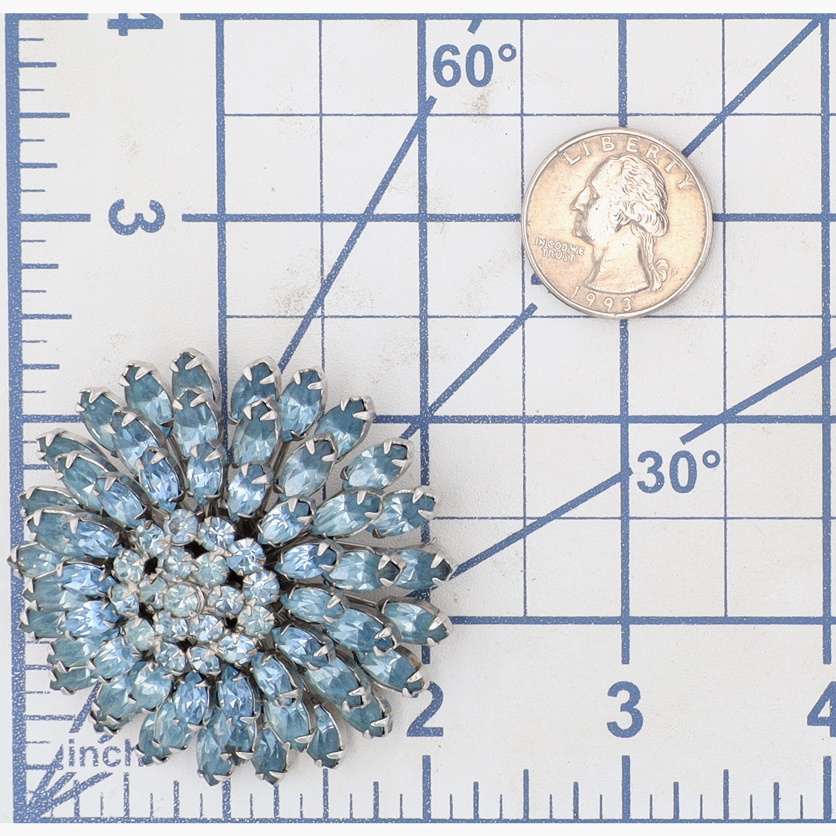 Weiss Vintage Silver Tone Rhinestone Starburst Brooch