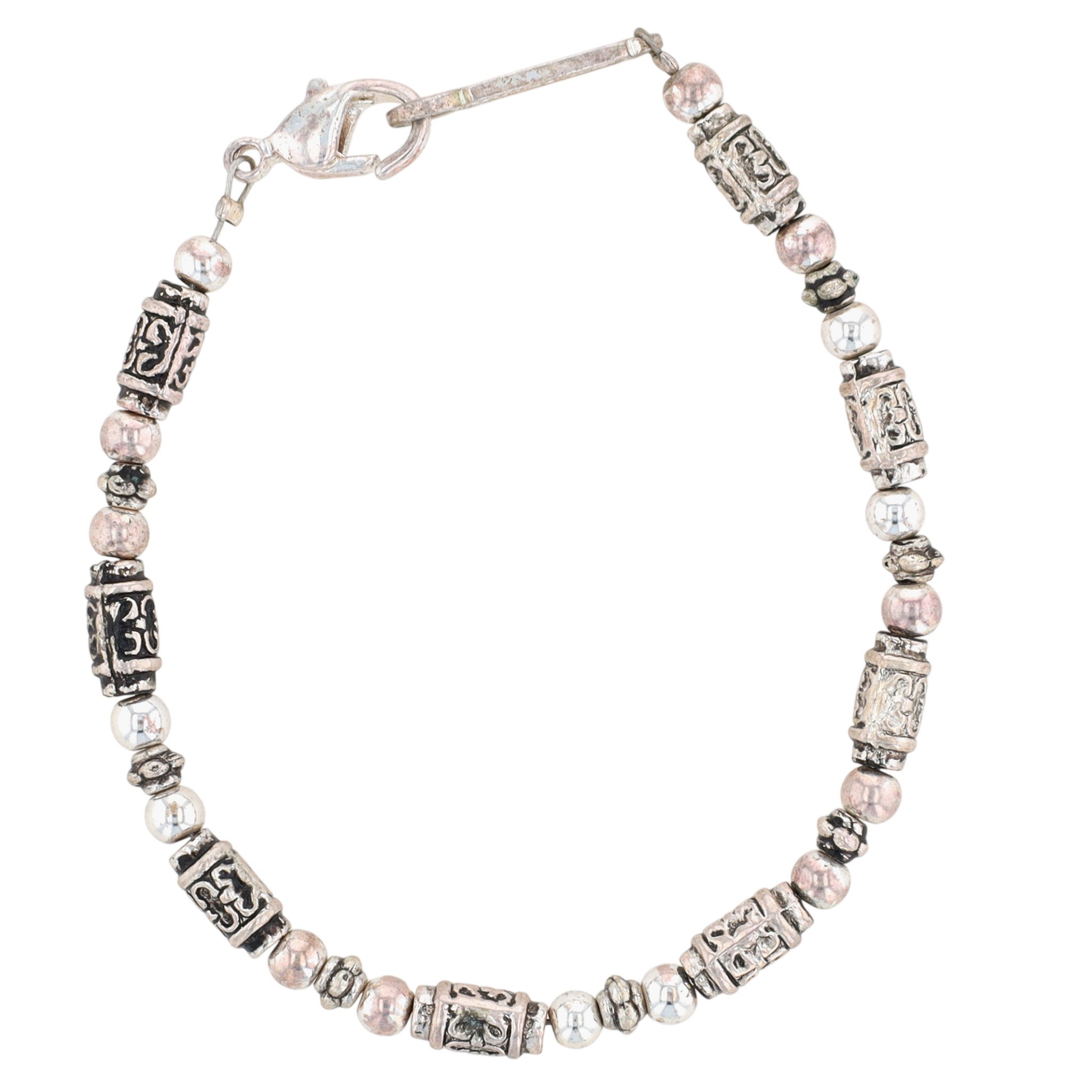 Napier Silver Tone Beaded Bracelet