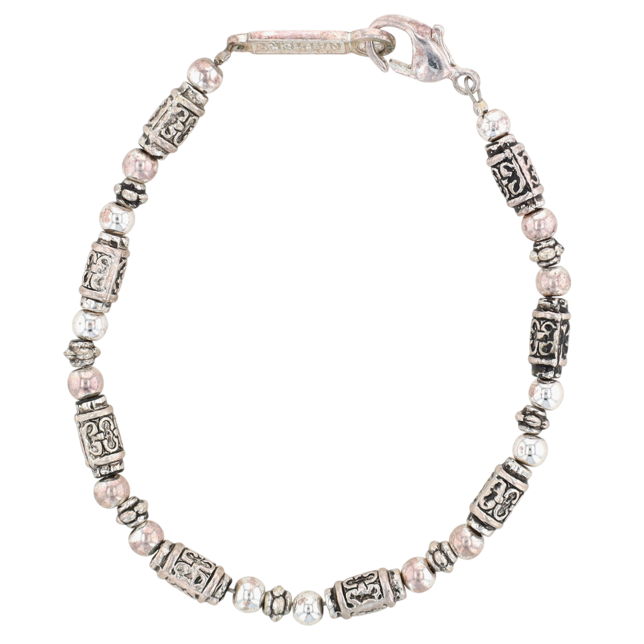 Napier Silver Tone Beaded Bracelet