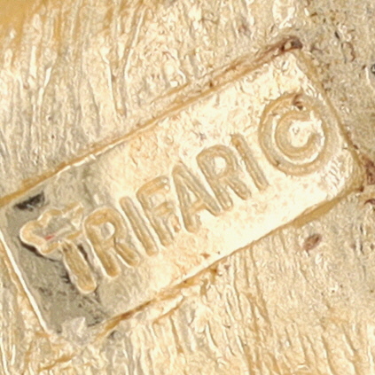 Trifari Gold Tone Poodle Dog Brooch