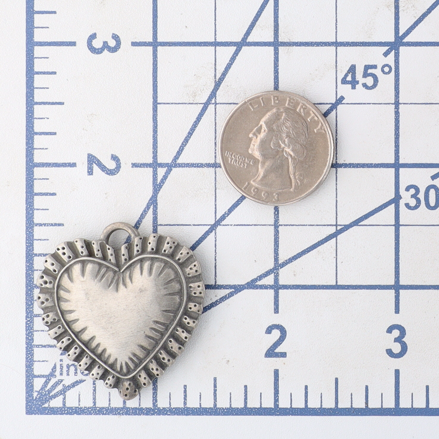 Longaberger Pewter Sweet Heart Pendant