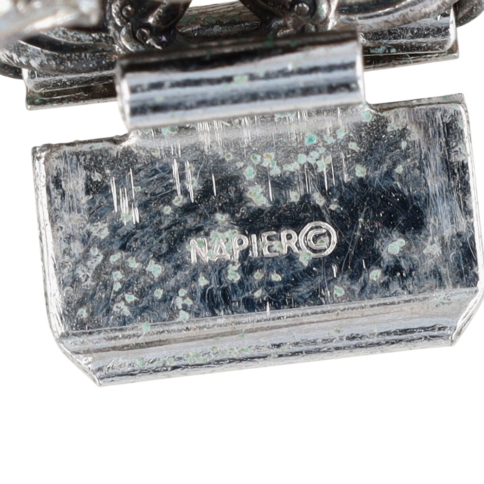 Napier Silver Tone European Panel Bracelet