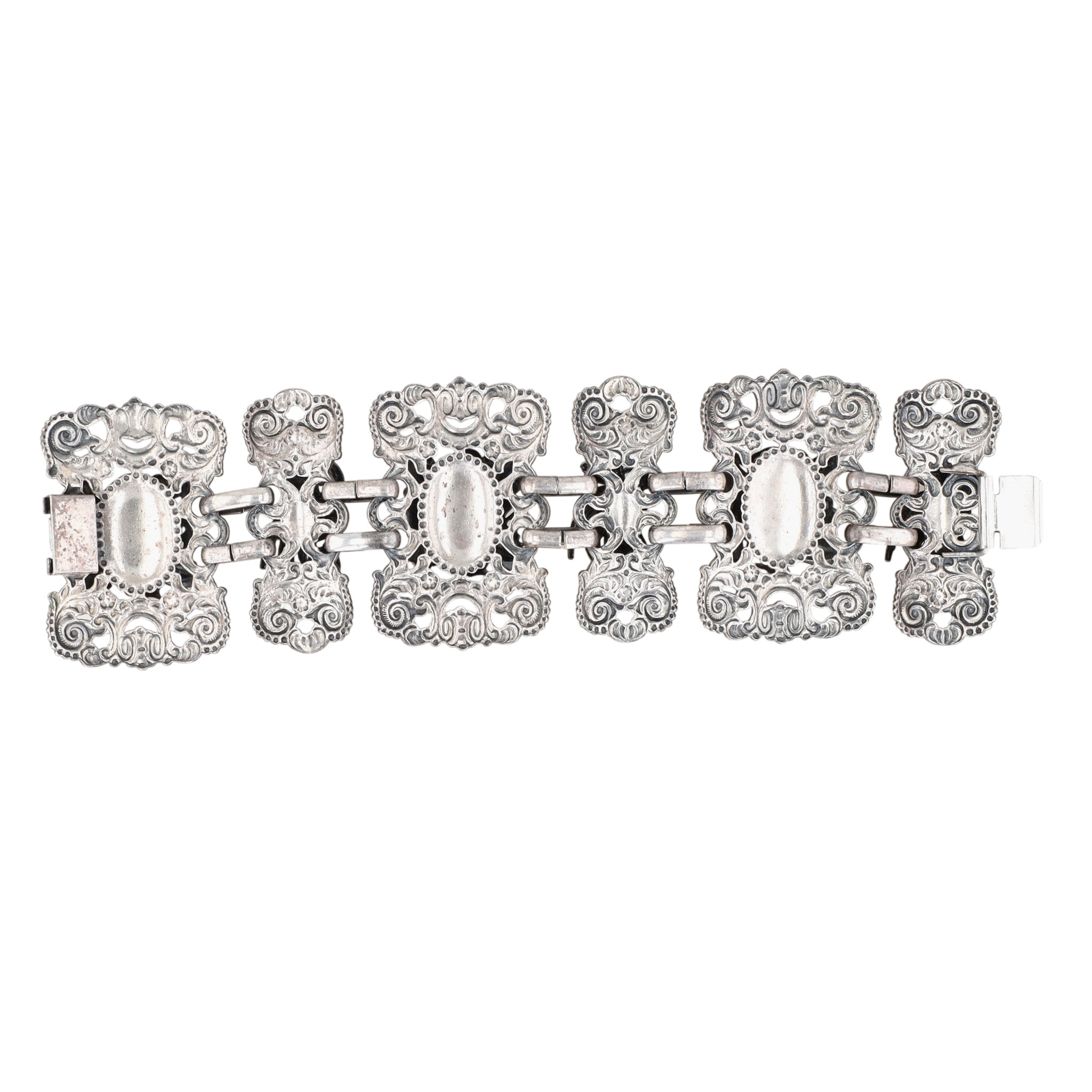 Napier Silver Tone European Panel Bracelet