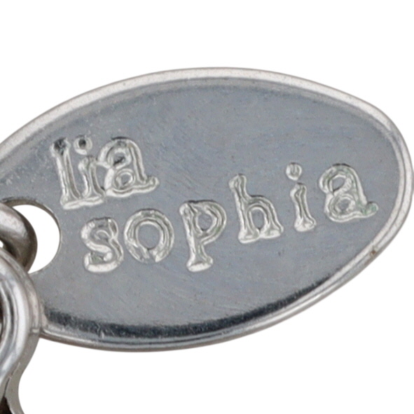 Lia Sophia Silver Tone Yellow Cabochon Triple Strand Glam Necklace