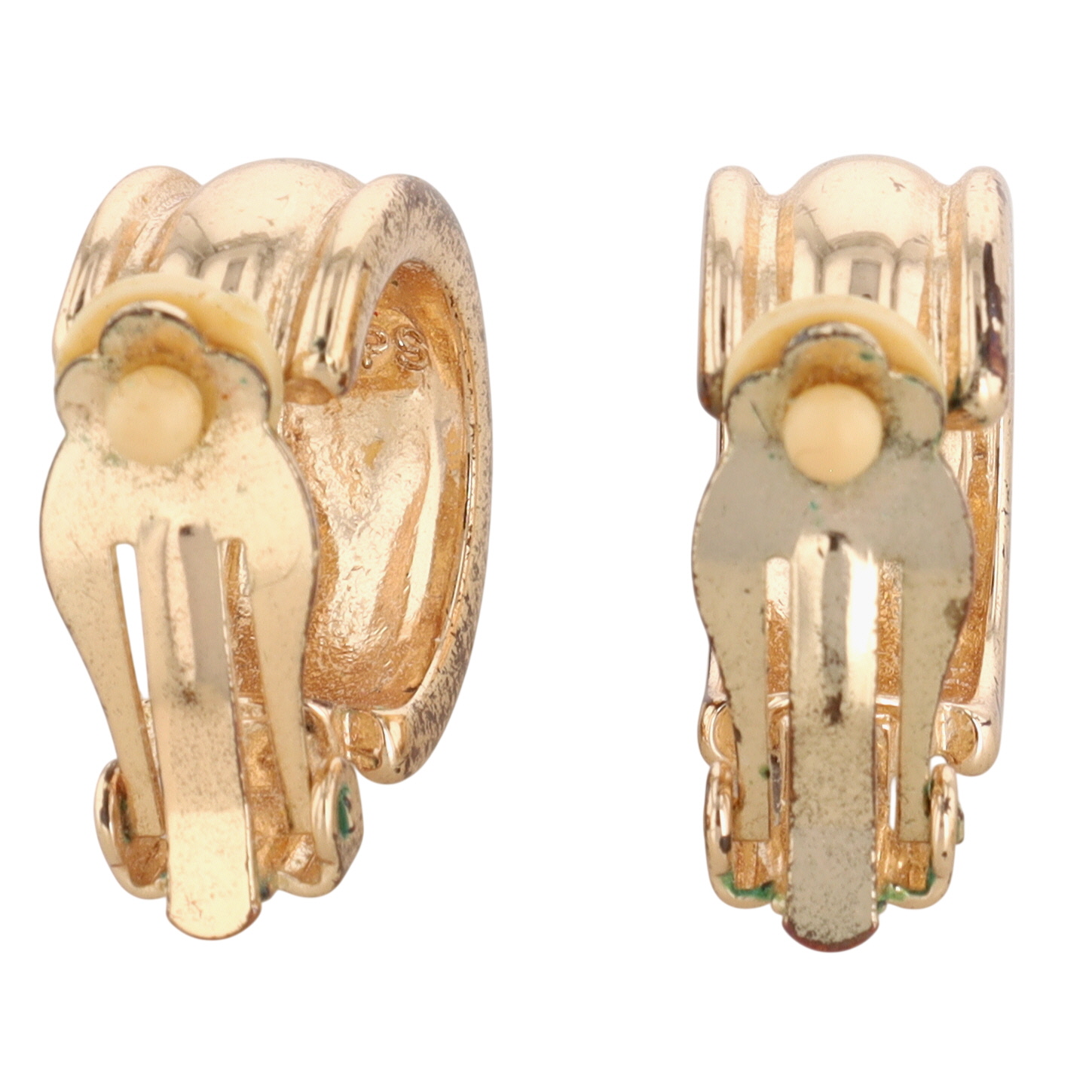 Chaps Vintage Gold Tone Hoop Earrings