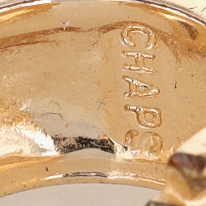 Chaps Vintage Gold Tone Hoop Earrings