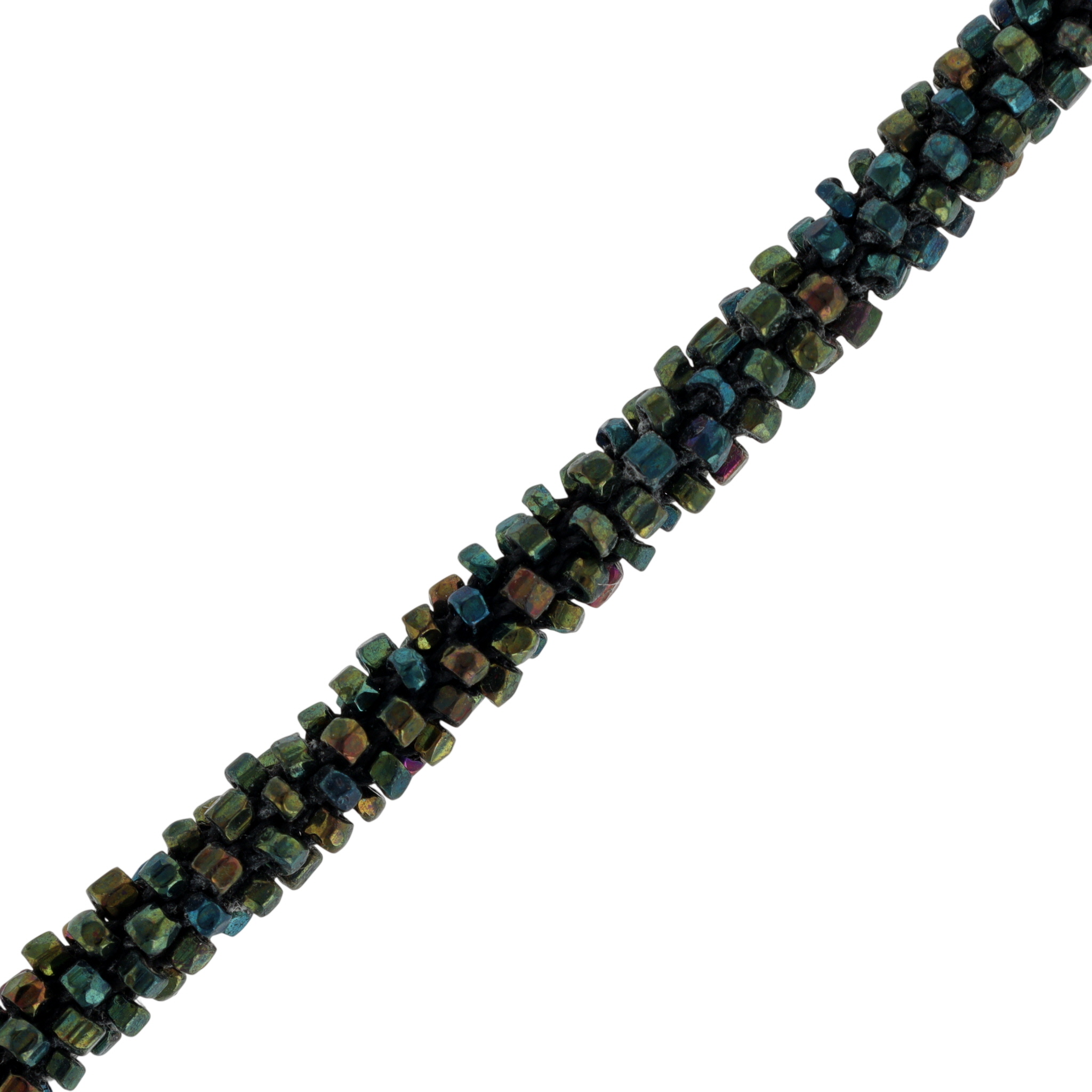 Vintage Beaded Iridescent Flapper Sautoir Necklace
