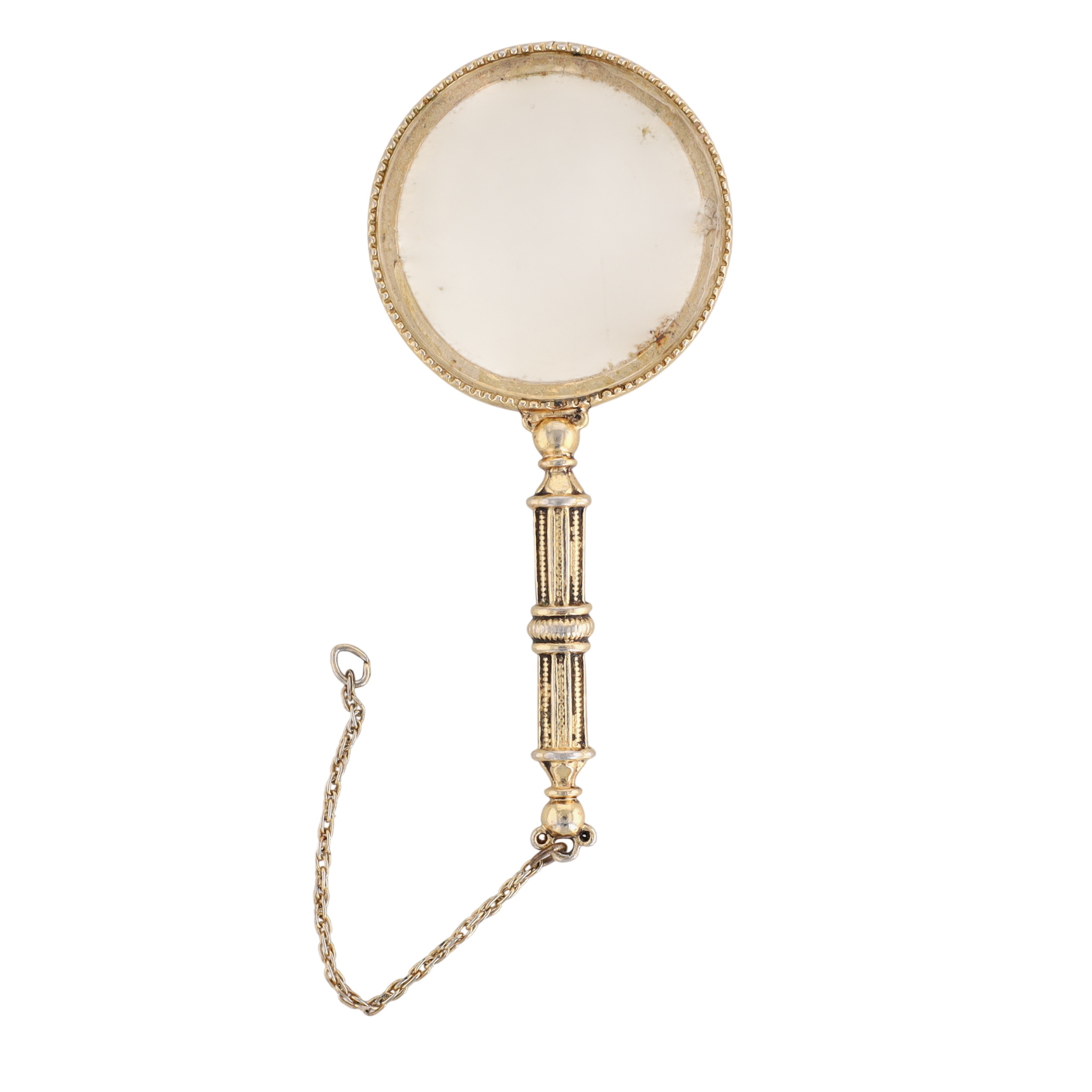 Vintage Gold Tone Magnifying Reader With Chain