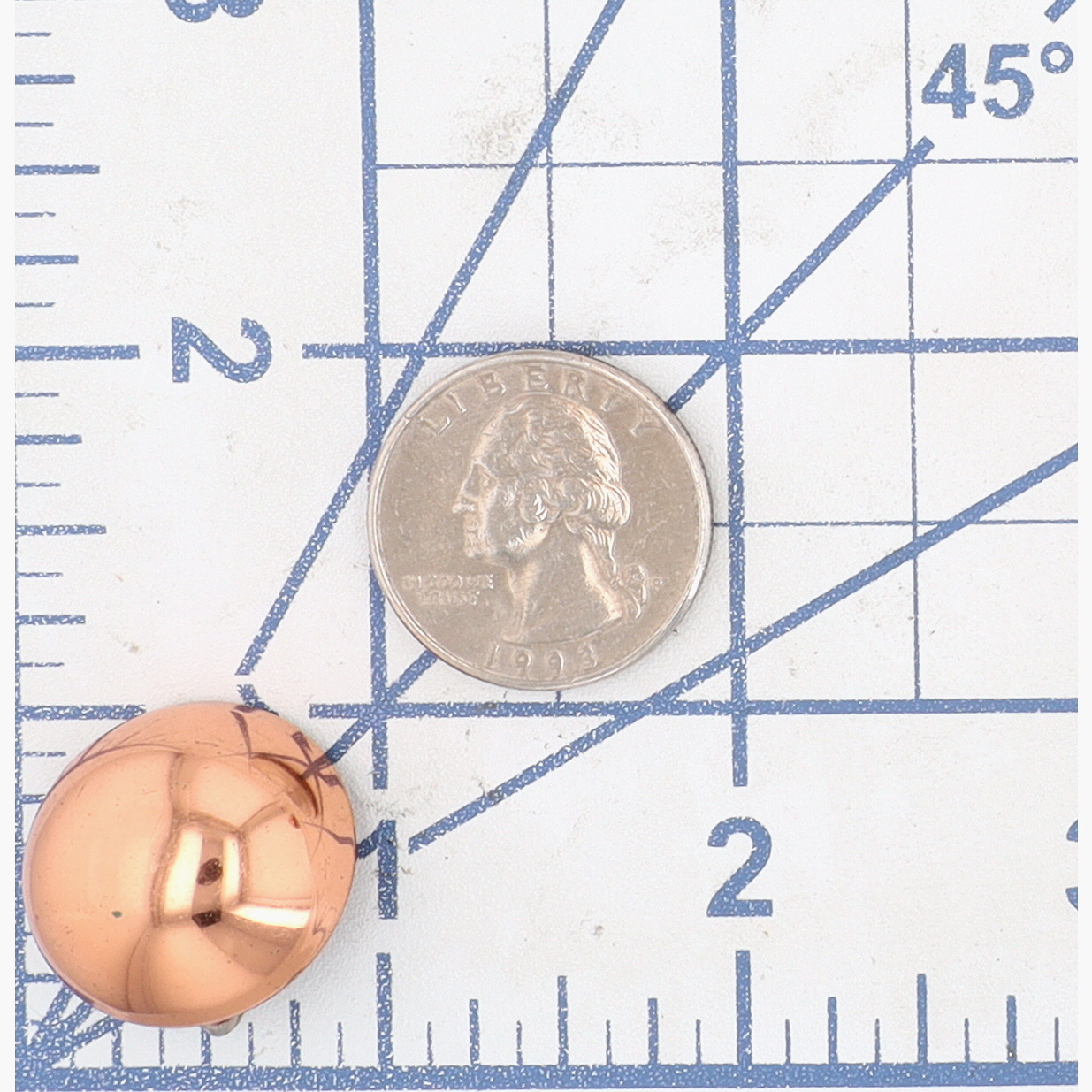 Renoir Copper Silver Tone Dome Earrings