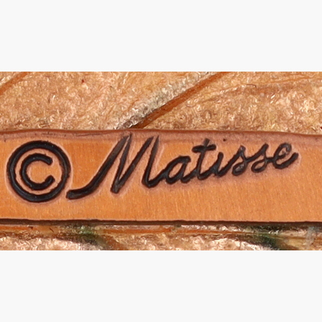 Matisse Vintage Copper Green Enamel Leaf Brooch