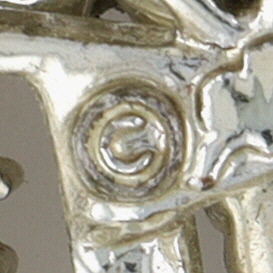 Coro Silver Tone Rhinestone Star Flower Brooch