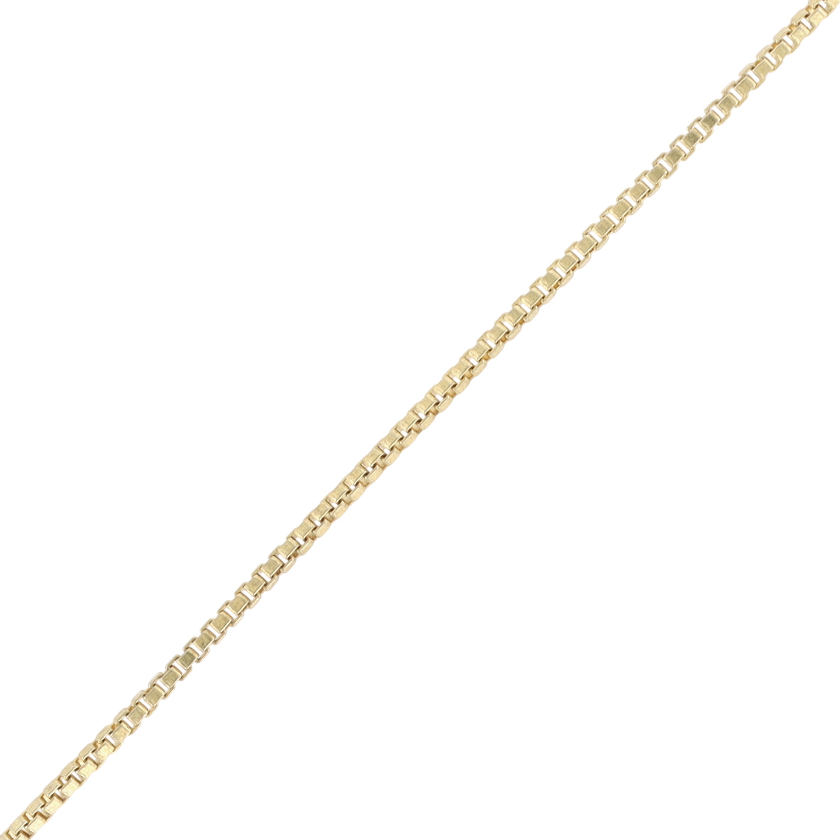 Italy Gold Over Sterling Silver Box Chain Necklace