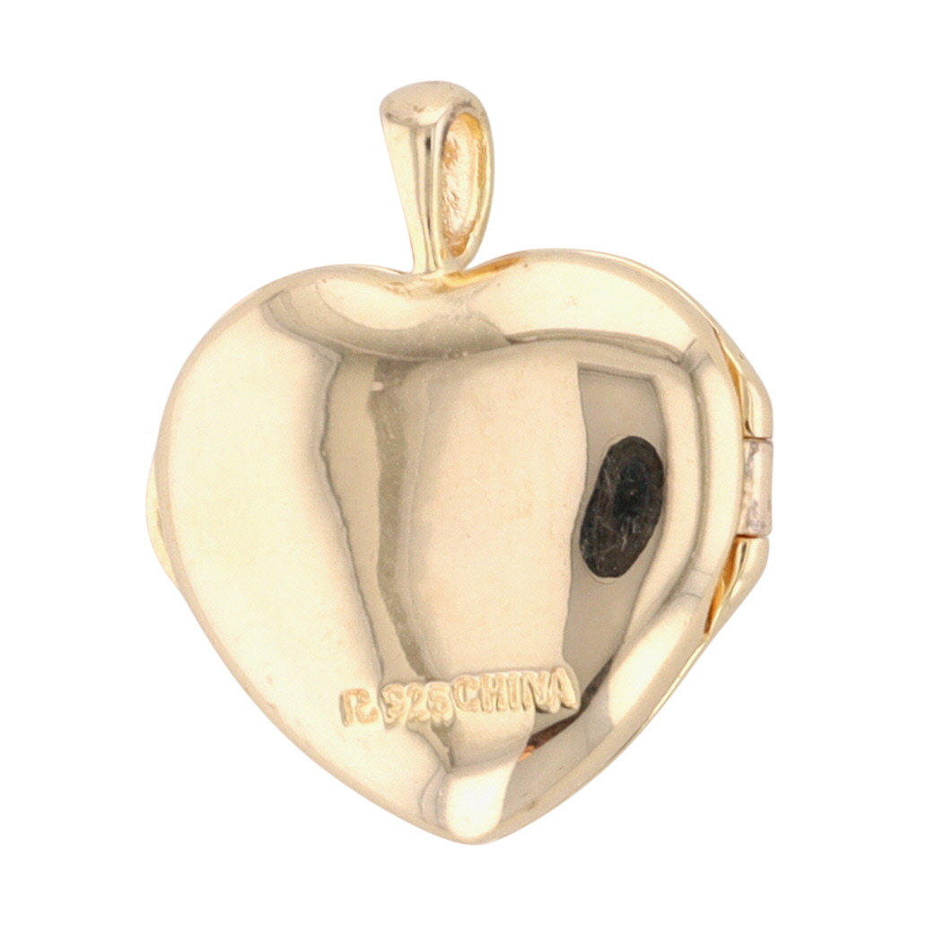 Ross Simons Gold Over Sterling Silver Multi Gemstone Open Heart Locket