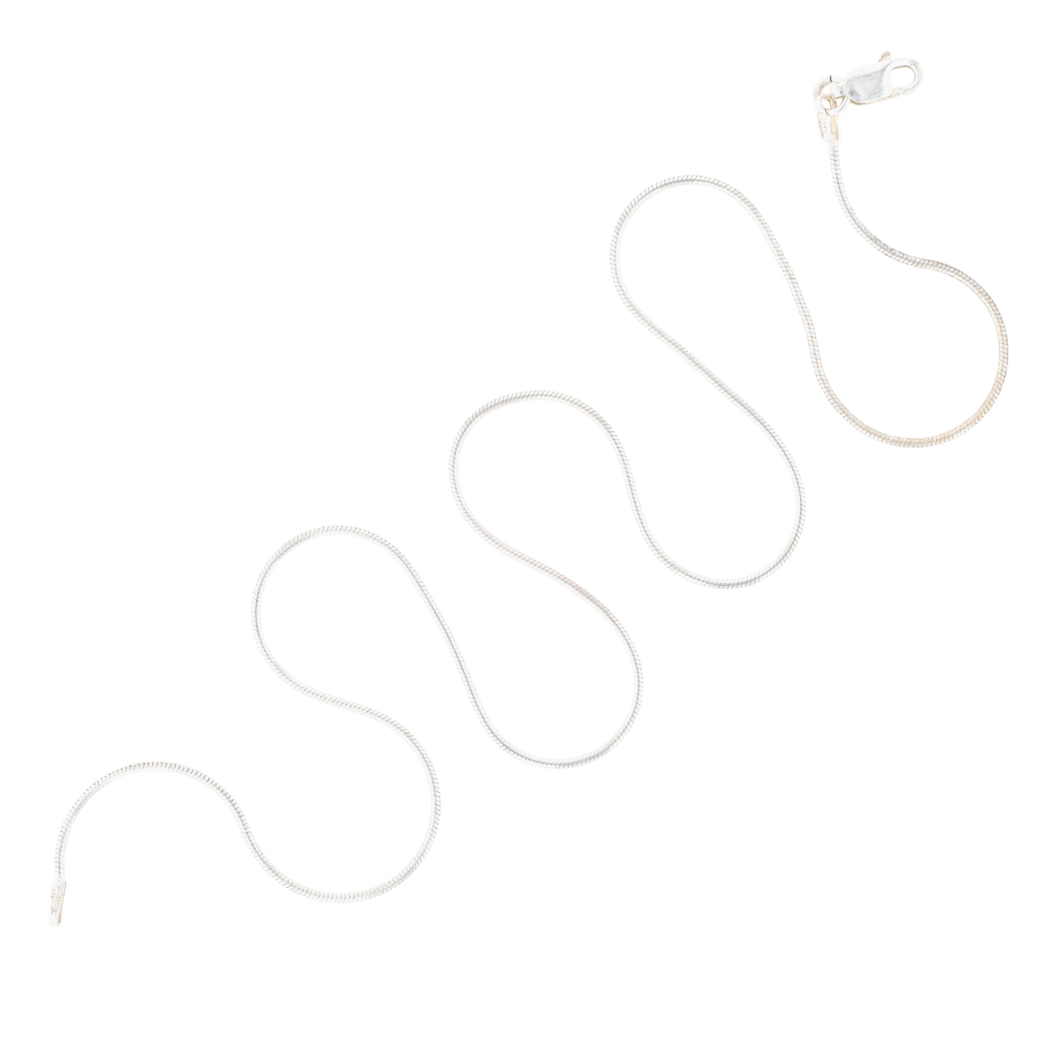 Italy Sterling Silver Snake Chain Necklace