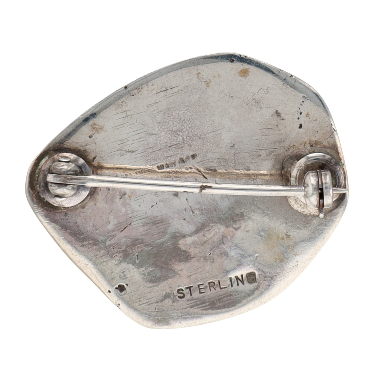Sterling Silver Heavy Cast Atomic Connection Brooch