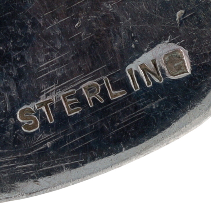 Sterling Silver Heavy Cast Atomic Connection Brooch