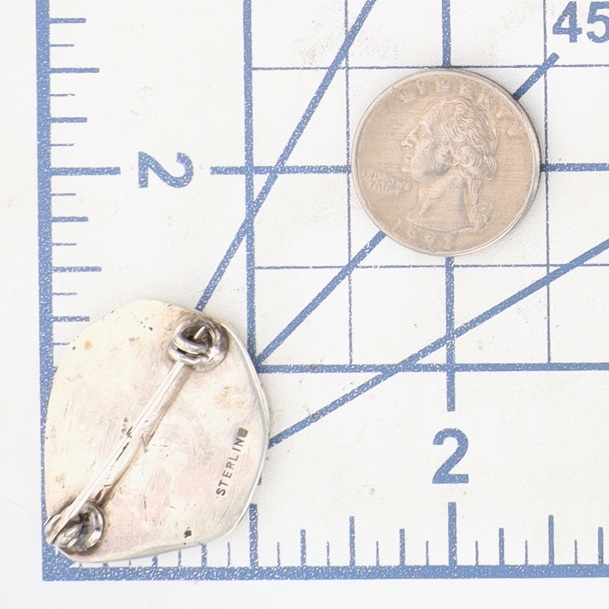 Sterling Silver Heavy Cast Atomic Connection Brooch
