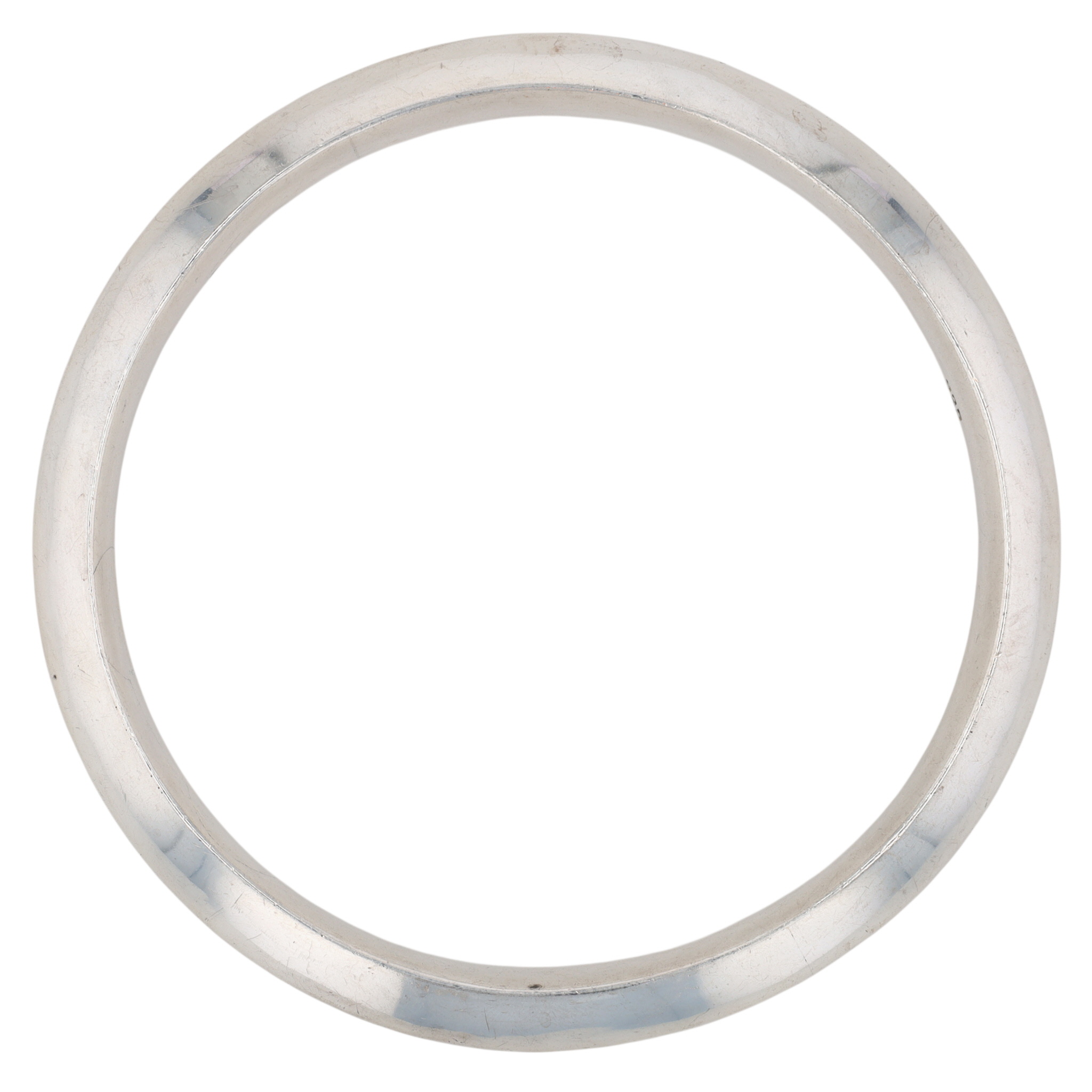 Sterling Silver Thick Triangular Modern Bangle Bracelet