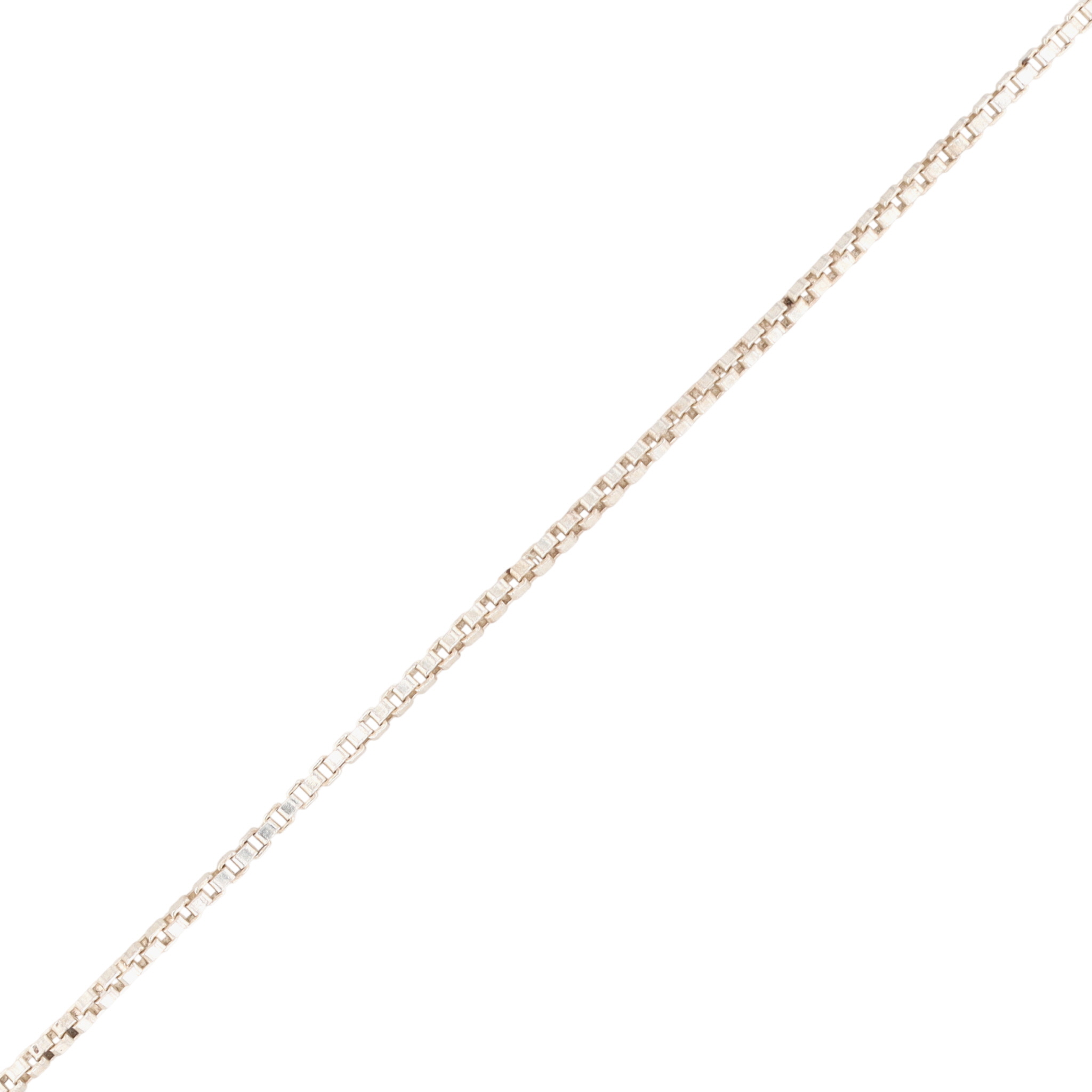 Italy Sterling Silver Box Chain Necklace