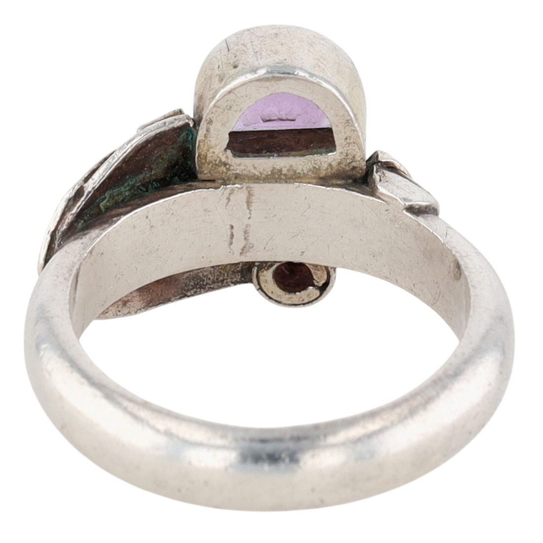 Sterling Silver Amethyst Modern Cluster Ring Size 6.5