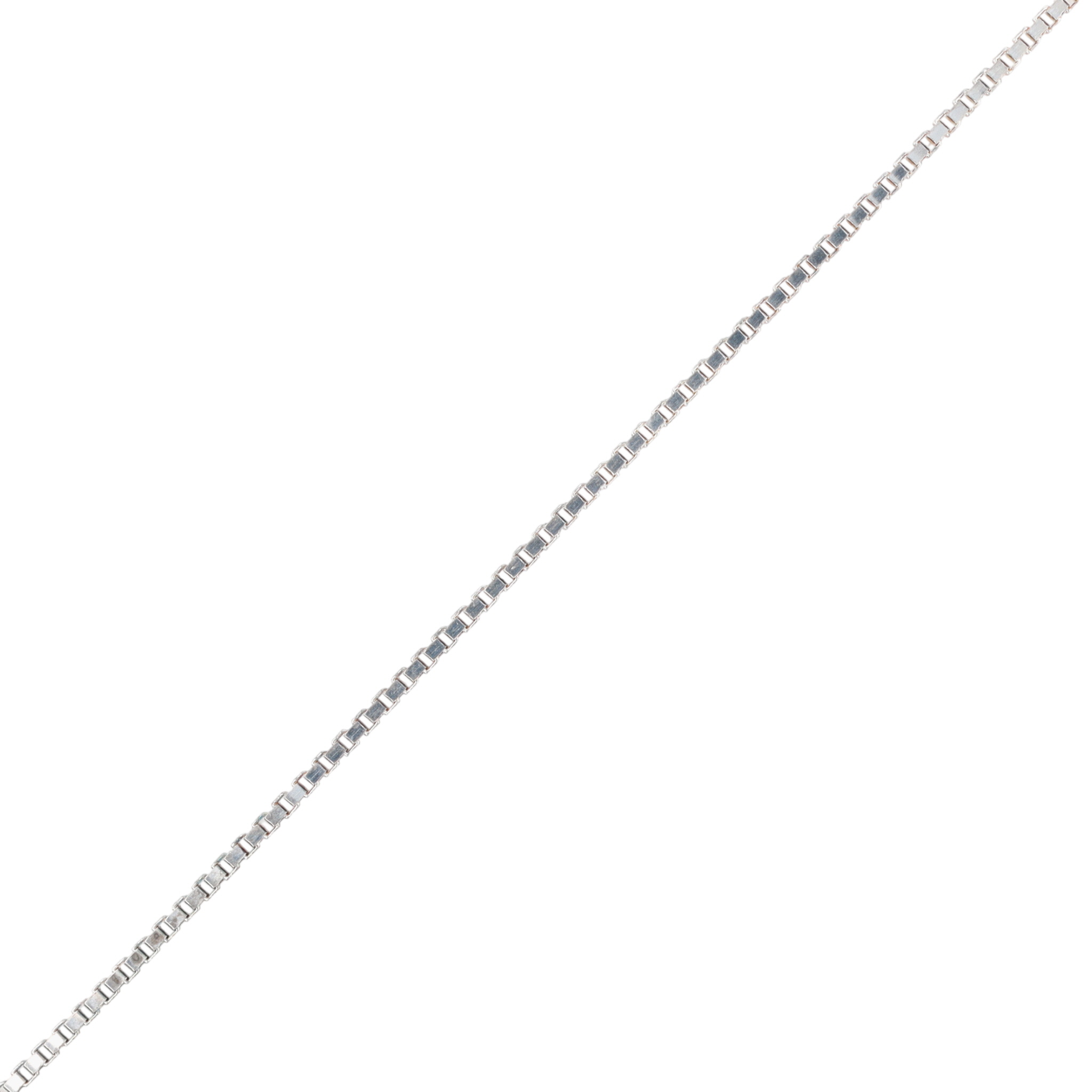 Italy Sterling Silver Box Chain Necklace