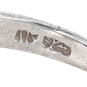 Signed Sterling Silver CZ Encrusted Bow Ring Size 7