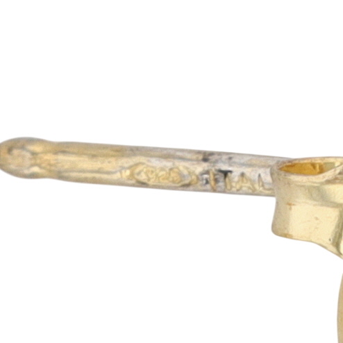 Italy Gold Over Sterling Silver Interlocking Stud Earrings