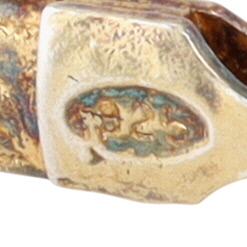 Milor Italy Gold Over Sterling Silver Two Tone Engraved Bracelet