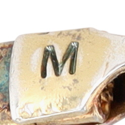 Milor Italy Gold Over Sterling Silver Two Tone Engraved Bracelet
