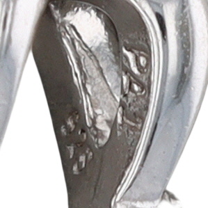 Prime American Jewel Sterling Silver White Sapphire Crossover Slide Pendant