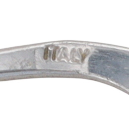 Milor Italy Sterling Silver Multi Faceted Hoop Earrings