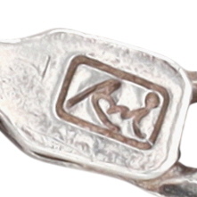 Signed Italy Sterling Silver Figaro Chain Necklace