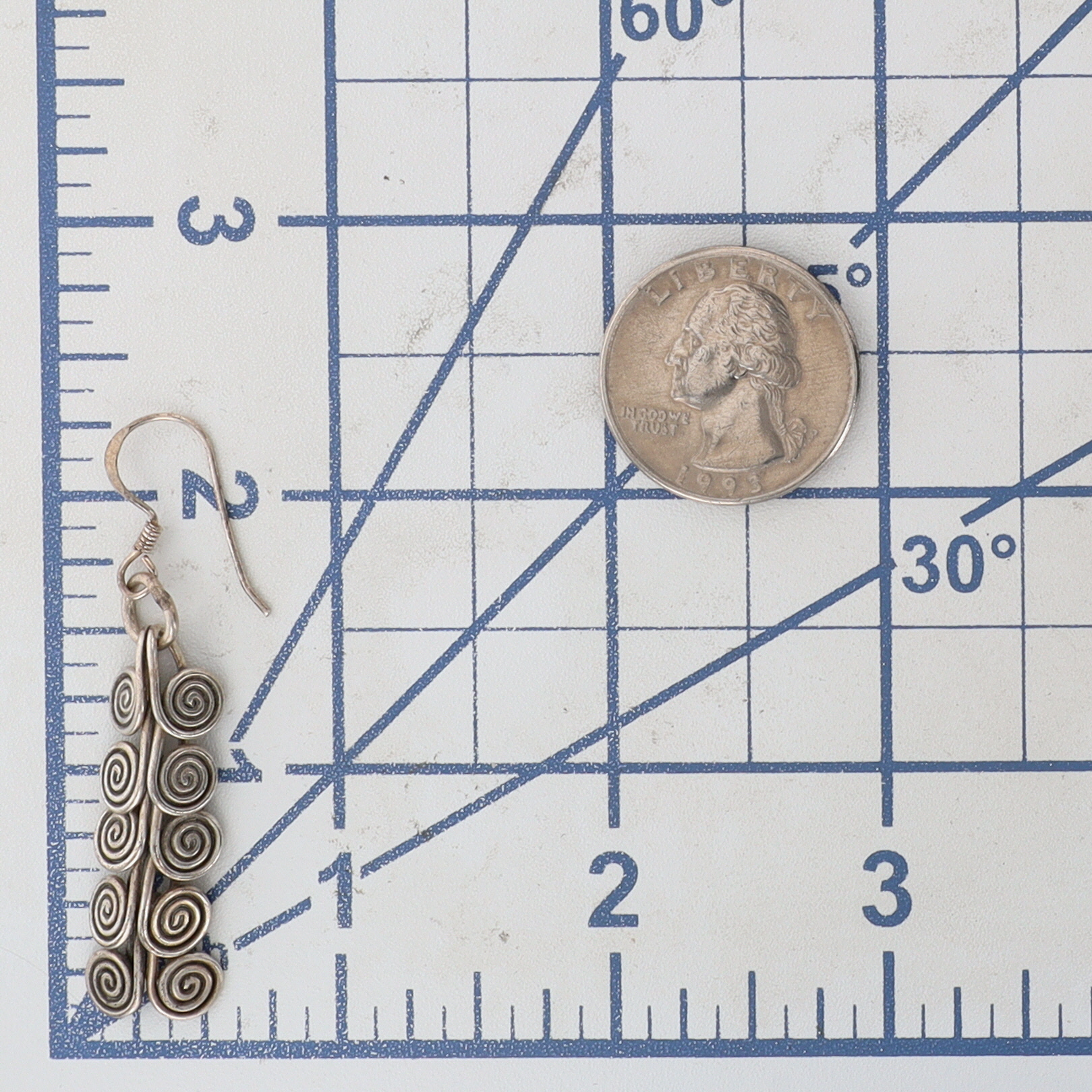 Sterling Silver Modern Articulated Swirl Dangle Earrings