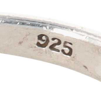 Signed Sterling Silver Crossover Band Ring Size 10