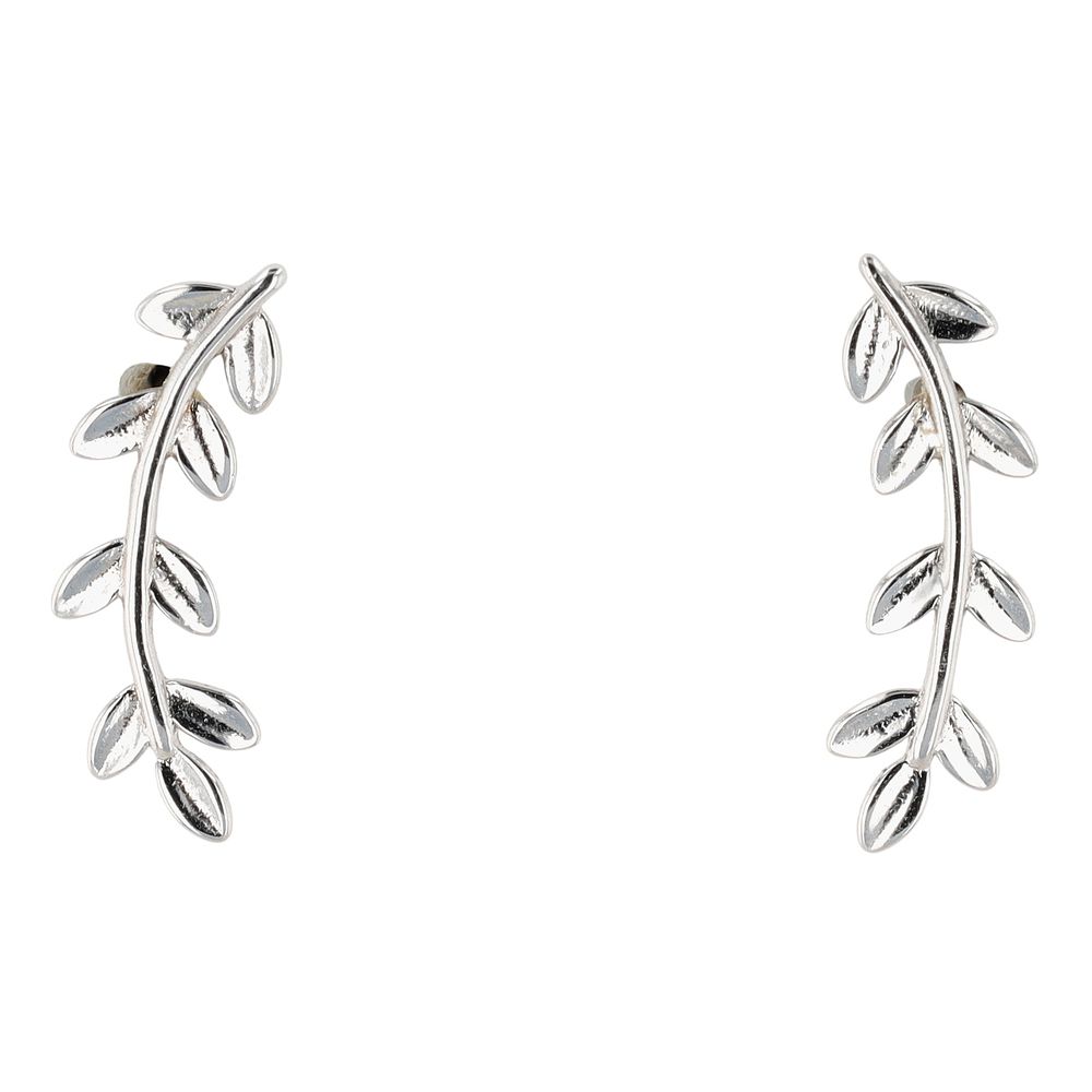 Lot 275: Signed Sterling Silver Vine Stud Earrings