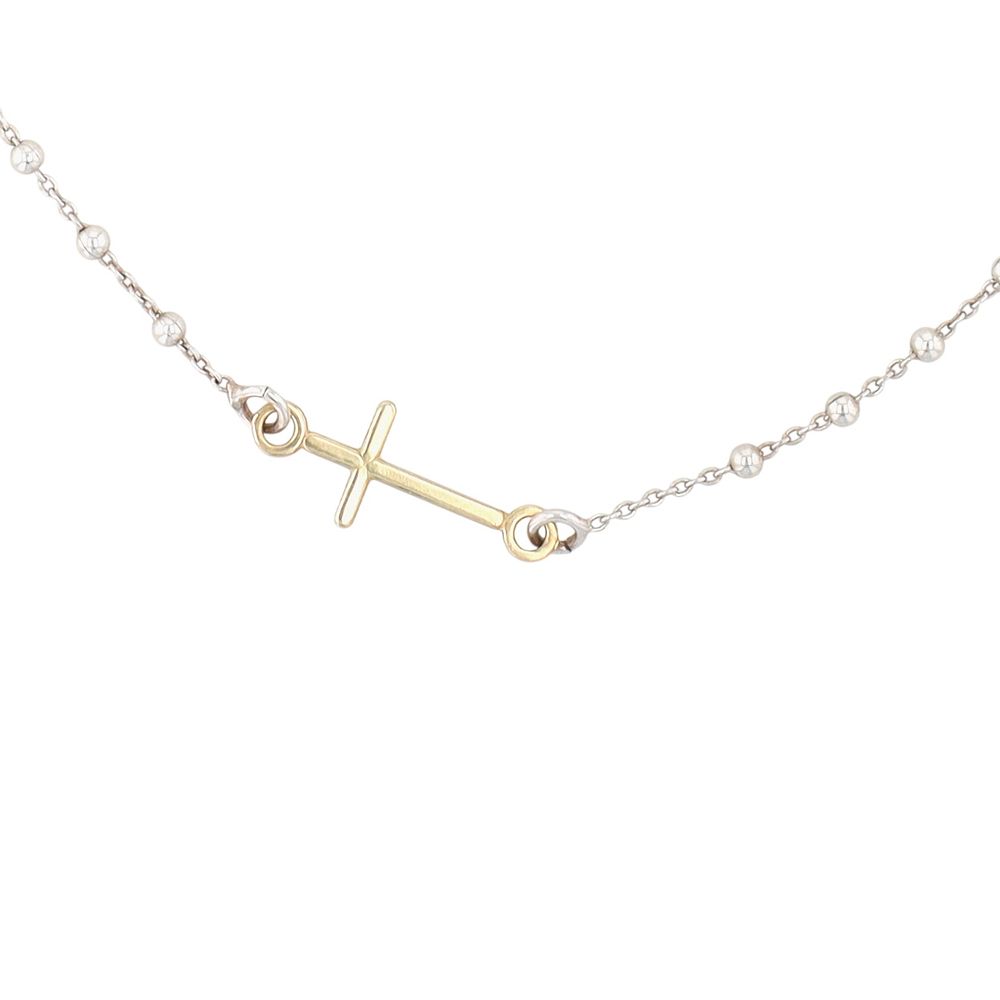 Lot 337: Dyadema Italy Sterling Silver Rosary Station Necklace