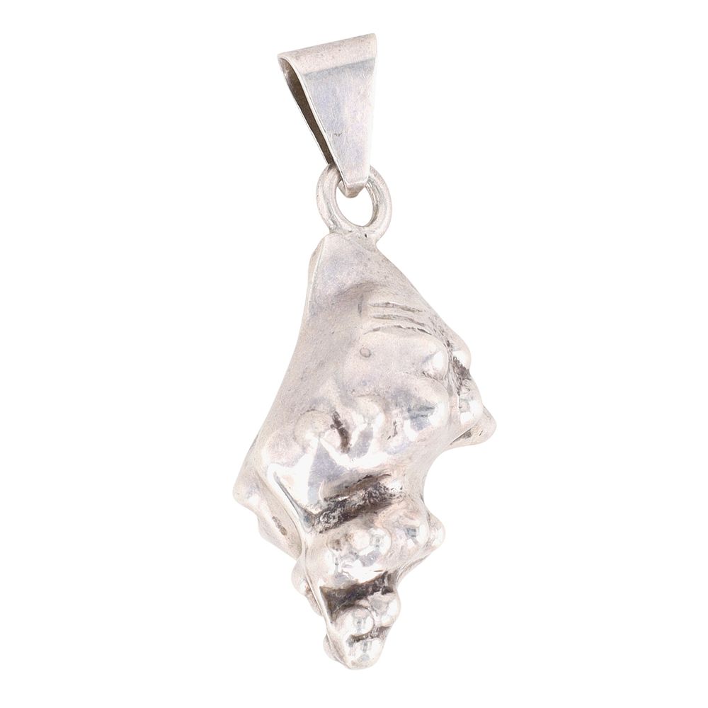 Lot 422: Taxco Mexico Sterling Silver Large Conch Shell Pendant