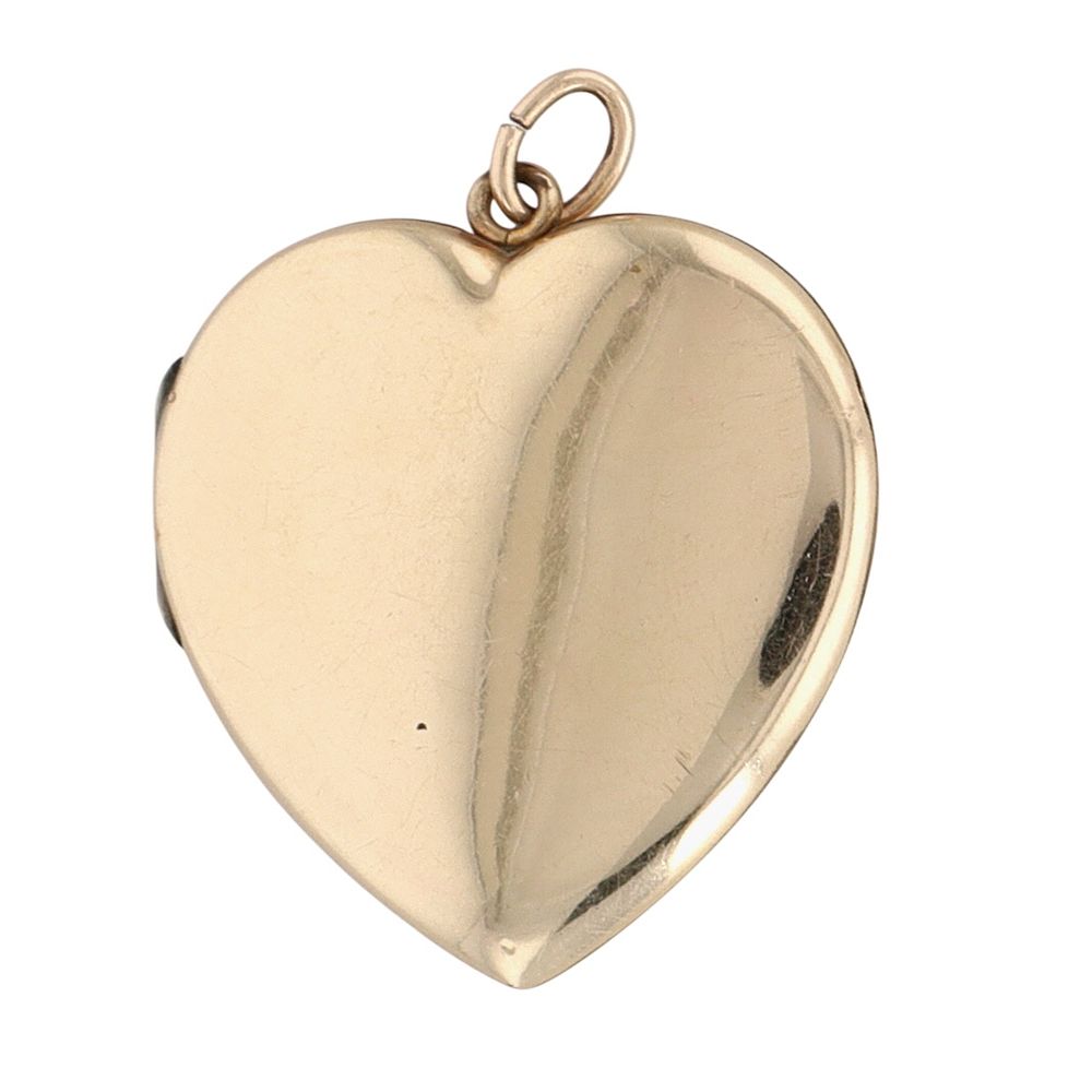 Lot 509: Binder Bros Vintage 10K Yellow Gold Filled Large Heart Locket