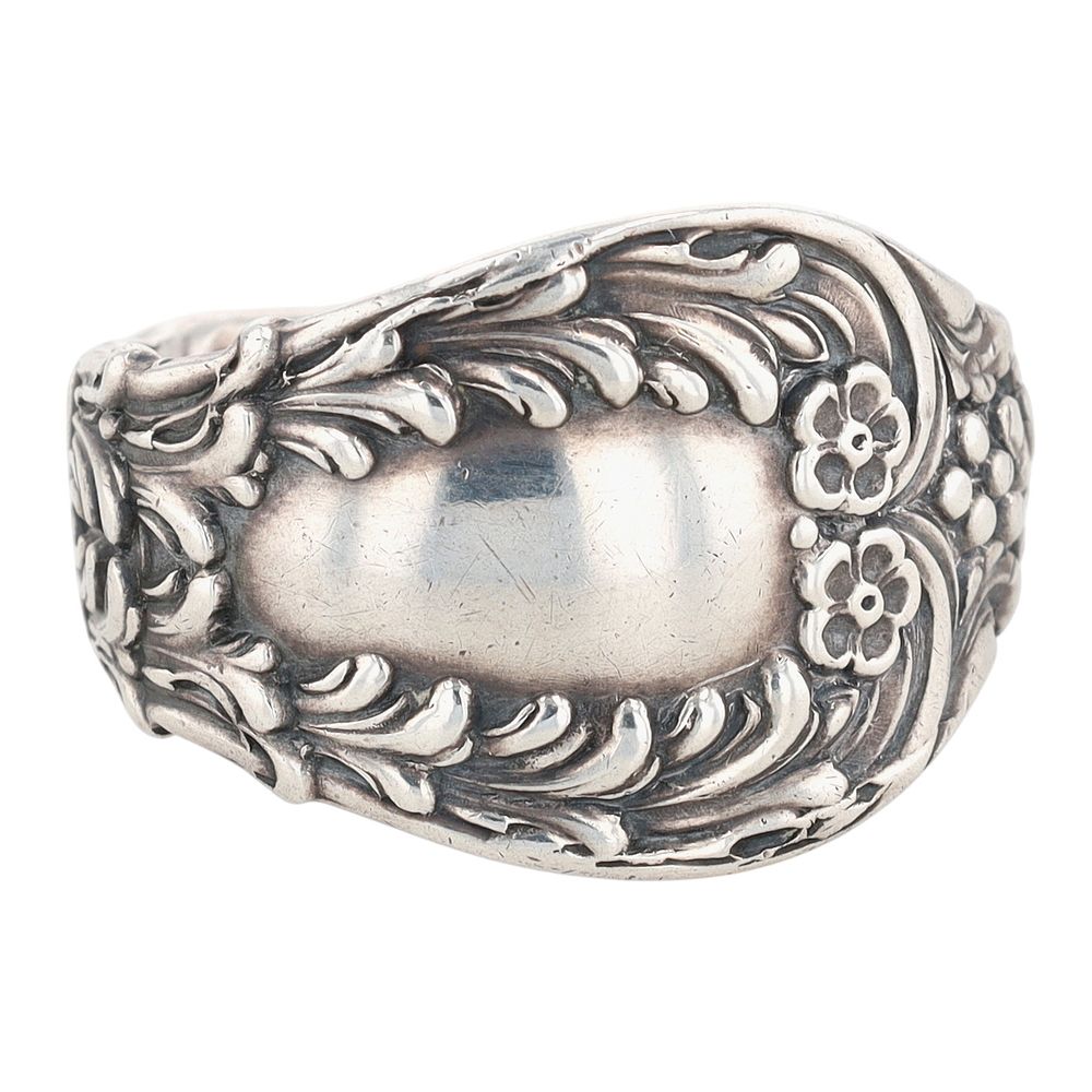 Lot 542: Vintage Sterling Silver Heavy Spoon Ring Size 10